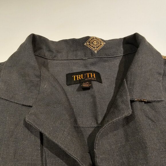 Truth Men's Linen Shirt Size L - Picture 2 of 2